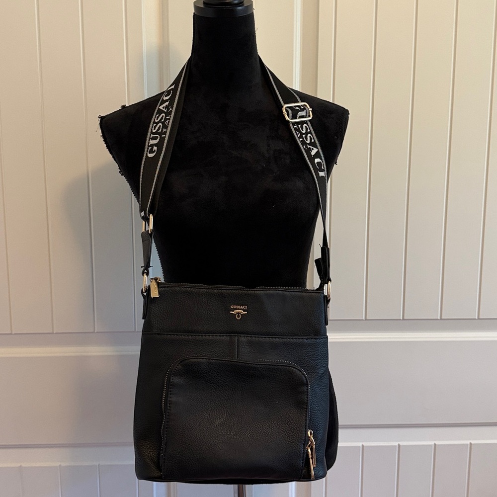 Gussaci Black Crossbody Bag